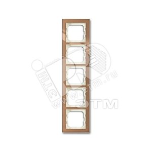 Рамка 5-постовая 1725-283, серия axcent, цвет бронзовое стекло | 1754-0-4547  | 2CKA001754A4547 | ABB