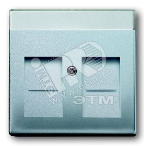 Impressivo Накладка для 2хRJ45 алюминий - ABB