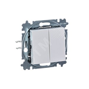 ABB Levit Жемчуг / ледяной Выключатель 2-кл. | 3559H-A05445 68W | 2CHH590545A6068 | ABB - фото 4