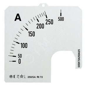 Шкала для амперметра SCL-A1-500/72 (SCL-A1-500/72) - ABB