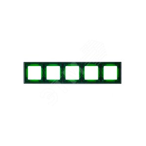 ABB Levit Зелёный / дымчатый чёрный Рамка 5-ая | 3901H-A05050 67W | 2CHH015050A6067 | ABB - фото 4