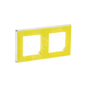 ABB Levit Жёлтый / дымчатый чёрный Рамка 2-ая | 3901H-A05020 64W | 2CHH015020A6064 | ABB - фото 4