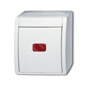 Переключатель 1-клавишный, контрольный, IP44, для открытого монтажа, серия ocean, цвет альпийский белый | 1085-0-1622 | 2CKA001085A1622 | ABB - фото 2