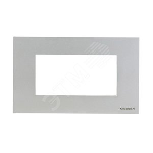 Zenit Рамка итальянского стандарта на 4 мод., серебр. 2