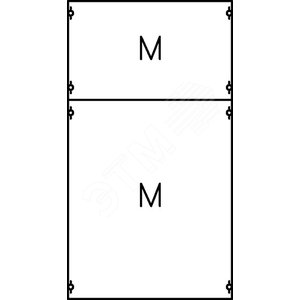 Панель с монтажной платой 1ряд/8 реек | 1M4A | ABB 2