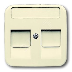 Плата центр. (накладка) для розеток с супп. 1810, 1812, 1814, 1816 и 1818, с полем для надписи, серия Busch-Duro | 1753-0-9975  | 2CKA001753A9975 | AB 2