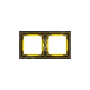 ABB Levit Жёлтый / дымчатый чёрный Рамка 2-ая | 3901H-A05020 64W | 2CHH015020A6064 | ABB - фото 5