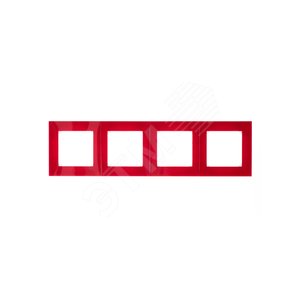 ABB Levit Красный / дымчатый чёрный Рамка 4-ая | 3901H-A05040 65W | 2CHH015040A6065 | ABB - фото 4