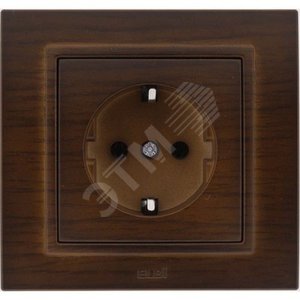 Zena темн. орех розетка б/з (500-012900-215)