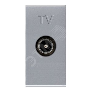 Механизм ТВ розетки, простой, 1-модульный, серия Zenit, цвет серебристый (N2150.7 PL) - фото 2