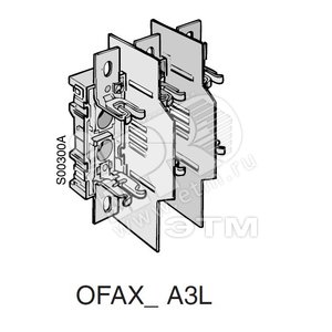 Держатель предохранителей OFAX00A3L с межфазными перегородками между полюсами для предохранителя 000 - ABB