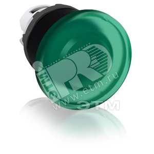 Кнопка MPM1-11G зеленая (только корпус) Гриб безфиксации с подсветкой 40мм