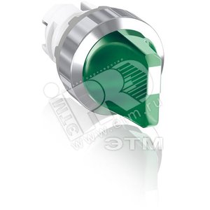 Переключатель M2SS2-31G (короткая ручка) зеленый двухпозиционный с подсветкой (только корпус) с фиксацией - ABB