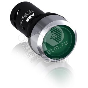 Кнопка с подсветкой CP1-31G-10 зеленая 24В AC/DC с
