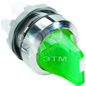 Переключатель M3SS7-21G (короткая ручка) зеленый 3-х позиционный с подсветкой с возвратом в среднее положение | 1SFA611216R2102 | ABB