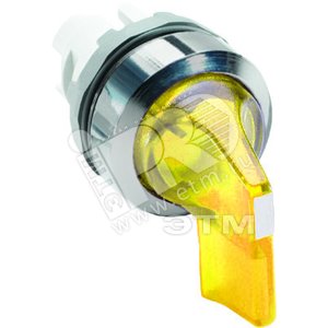 Переключатель M2SS4-21Y (короткая ручка) желтый 2-х позиционный с подсветкой (только корпус) 45# с фиксацией | 1SFA611203R2103 | ABB