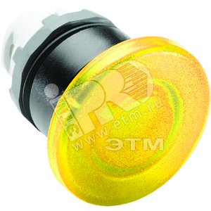 Кнопка MPM1-21Y ГРИБОК желтая (только корпус) без фиксации с под светкой 40мм | 1SFA611124R2103 | ABB