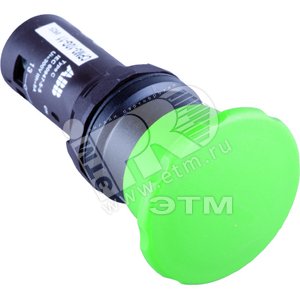 Кнопка CPM3-10G-11 грибовидная зеленая
