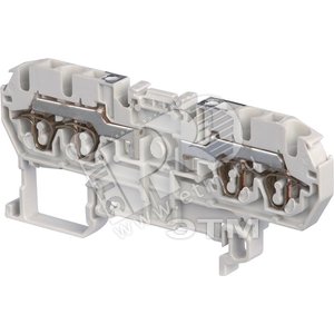 Клемма пружинная D2.5/5.2L.2L 2.5мм.кв. серая - ABB