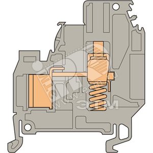 Клемма винтовая D6/8.ADO.RS 2.5 кв. мм. ADO+6 кв.мм. зажим подпружиненный (1SNA399632R0100) - ABB