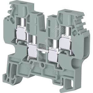 Клемма C4/6.4A винтовая одна цепь 4 зажима 4мм.кв. (1SNL506510R0000) - ABB