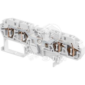 Клемма пружинная 4мм.кв D4/6.4L серая - ABB
