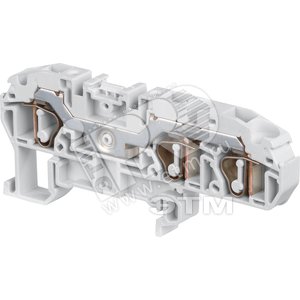 Клемма пружинная D6/8.N.3L 6мм.кв. 3 зажима синяя - ABB