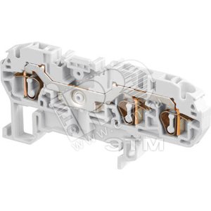 Клемма пружинная D4/6.N.3L 4мм.кв. синяя - ABB
