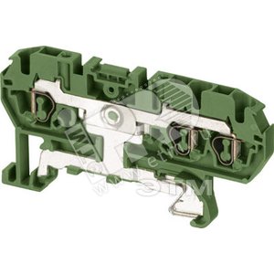 Клемма пружинная D2.5/5 P.3L 3 2.5мм.кв Земля (0039R0100) - ABB
