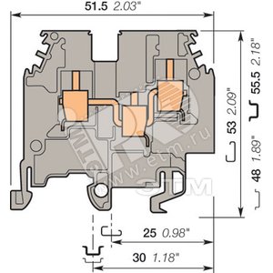 Клемма винтовая M4/6.3A 4мм.кв (5468R2000) - ABB