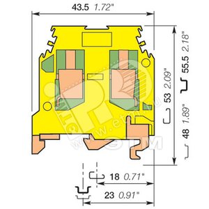 Клемма винтовая M6/8P 6мм.кв Земля (5114R1700) - ABB