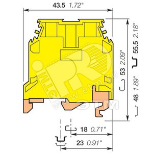 Клемма винтовая M10/10P 10мм.кв Земля (5115R1000) - ABB