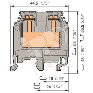 Клемма винтовая 16мм.кв M16/12N (5129R2300) - ABB
