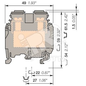 Клемма винтовая 35мм.кв M35/16 (5124R1600) - ABB