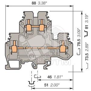 Клемма винтовая M6/8.D2 6мм.кв. - ABB