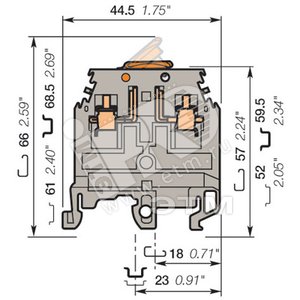 Клемма винтовая 4мм.кв. с разделителем (5986R0000) - ABB