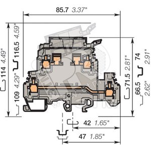 Клемма винтовая M/8.D2.SF 4мм.кв (5604R2100) - ABB