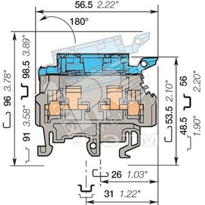Клемма винтовая M4/8.SN 4мм.кв. - ABB