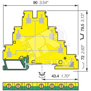 Клемма винтовая D4/6.Р.Т1 4мм.кв (9220R0000) - ABB