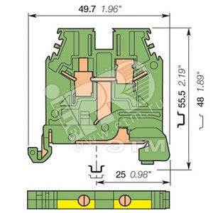 Клемма винтовая D4/6.P 4мм.кв. - ABB