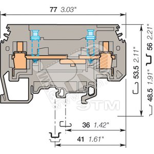 Клемма винтовая M6/8 6мм.кв (5237R1000) - ABB
