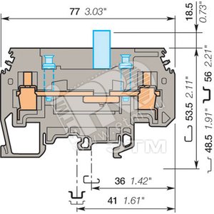 Клемма винтовая 6мм.кв. M6/8.ST3 - ABB