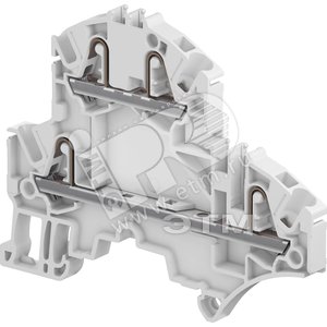 Клемма втычная ZK2.5-D2 2 уровня 2 цепи серая 2.5 мм.кв 4 зажима (1SNK705210R0000) - ABB