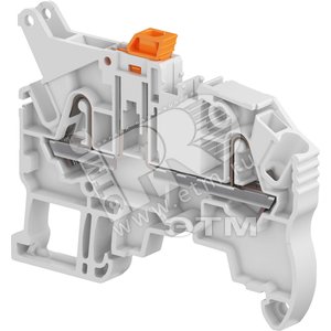 Клемма втычная ZK2.5-S-R1 с ножевым разъединителем серая 2.5 мм.кв 2 зажима (1SNK706310R0000) - ABB