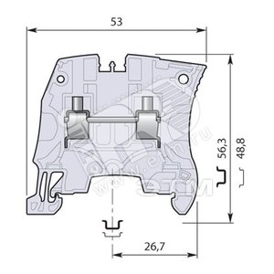 Клемма винтовая 4 мм.кв синяя ZS4 - ABB