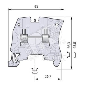 Клемма винтовая 6мм.кв. серая ZS6 - ABB