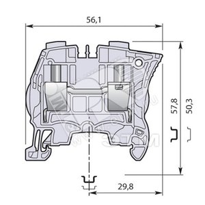 Клемма винтовая 16мм.кв. синяя ZS16 - ABB