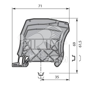 Разделитель цепей CS-R3 для втычных клемм ZK - ABB