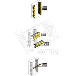 DIN-рейка+пластрон H=150мм для шкафа GEMINI (Размер4-5) | 1SL0309A00 | ABB - ABB