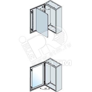 SR2 Корпус шкафа (дверь со стеклом) 700х500х250мм ВхШхГ | SRN7525VK | ABB